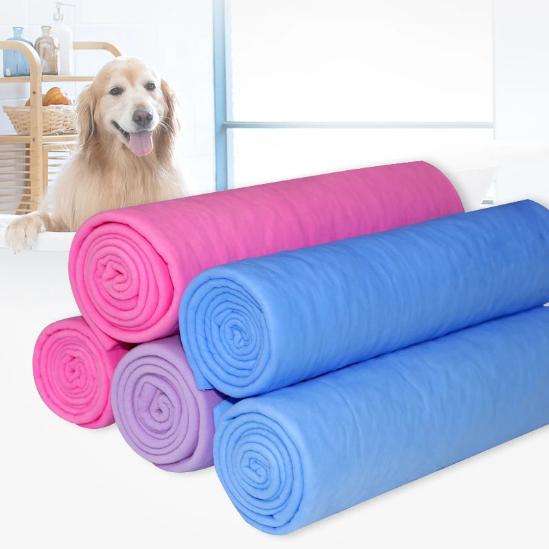 

Great for Dogs & Cats Durable for Indoor Outdoor Pet Larger Towel Super Absorbent PVA Quick Dry Chamois Pet Dog Bath Towel