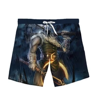 new fashion 3d print viking woman men summer beach loose shorts casual pants polyester v22