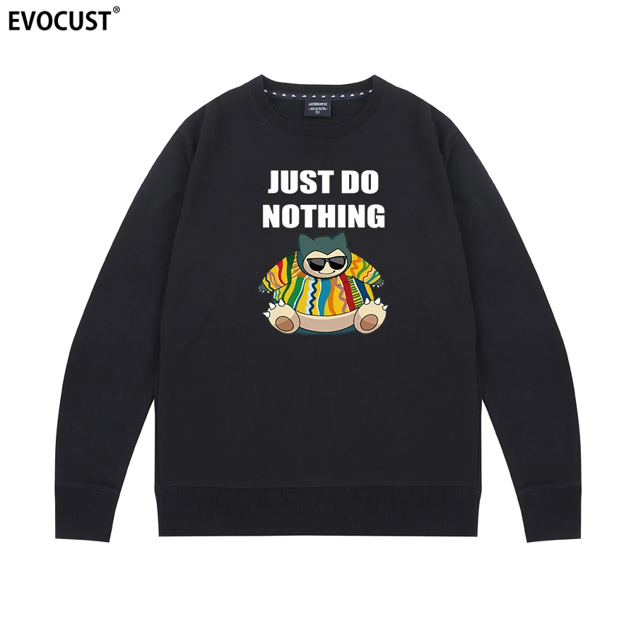 Snorlax do nothing Аниме Забавный мультфильм вапорволн Гавайи креативные Harajuku толстовки