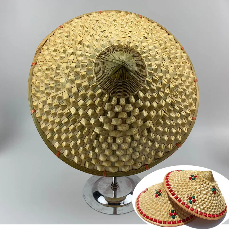 

Vietnam Japan Fisherman Sun Hat Bamboo Cone Handmade Weave Straw Hat Visor Garden Farmer Cap Dance Props Cone Sunshade Hat