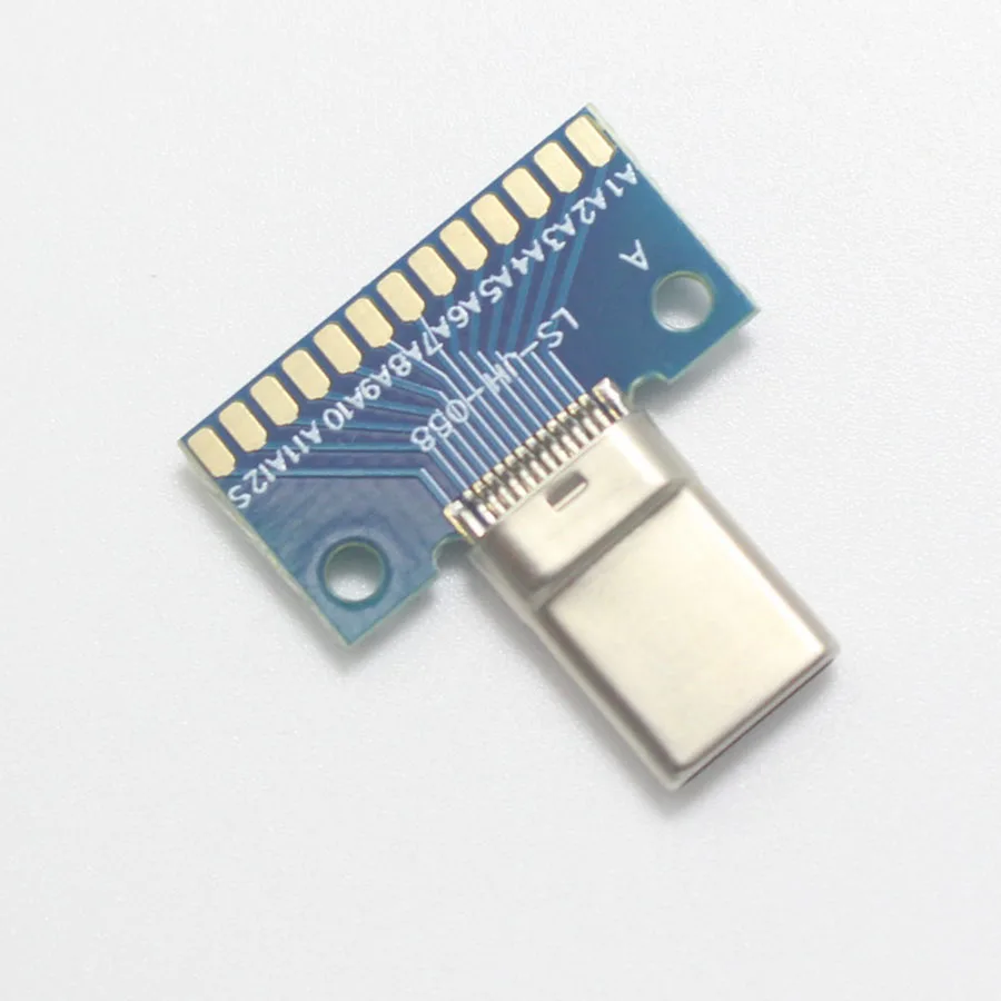 1 шт. USB 3,1 type C разъем 24+ 2P штекер Адаптер розеток для припоя провода и кабель 24P+ 2P печатная плата