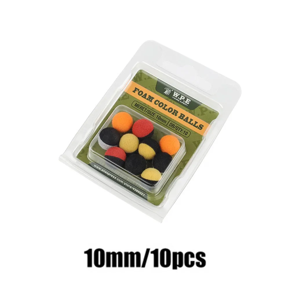 

10/14mm Foam Floating Ball On Artificial Foam Bait Carp Fishing Pop-Up Boilies Bait Ball Hair Rig Ronnie Rig Lure Fishing Tools