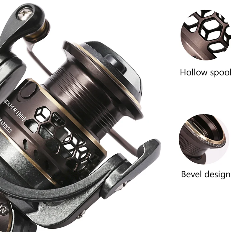 TSURINOYA Jaguar 1000 2000 9+ 1BB Рыбалка Катушка Удочка на карпа кальмар морской металлической ручкой 2 катушки спиннингом Pesca