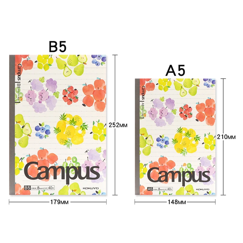 5 Книг KOKUYO фруктовый кампус Note book A5 / B5 простой колледж студентов искусство