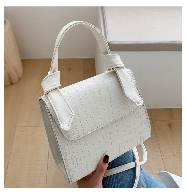 

Stone Pattern PU Leather Crossbody Bags For Women Shoulder Messenger Bag Female Handbags 2021 Korean Style