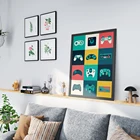 Винтажный игровой постер для мальчиков, игровой постер, печать, геймпад, иллюстрация, игра, Настенная картина, холст, картина Roomfor Kids, домашний декор