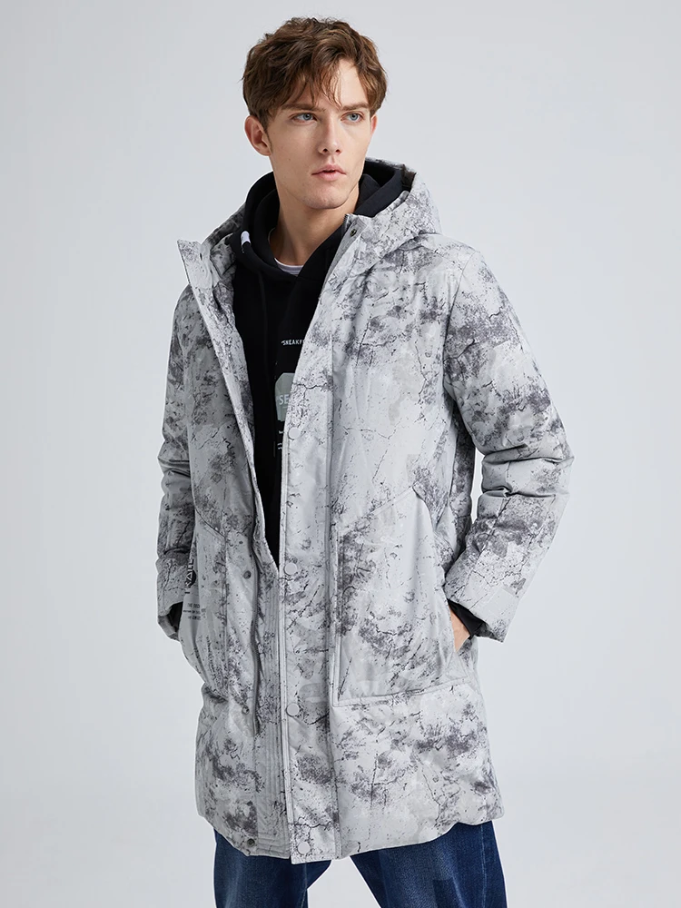 Пионерский лагерь новинка 2019 белый утиный пух куртка Мужская повседневная с