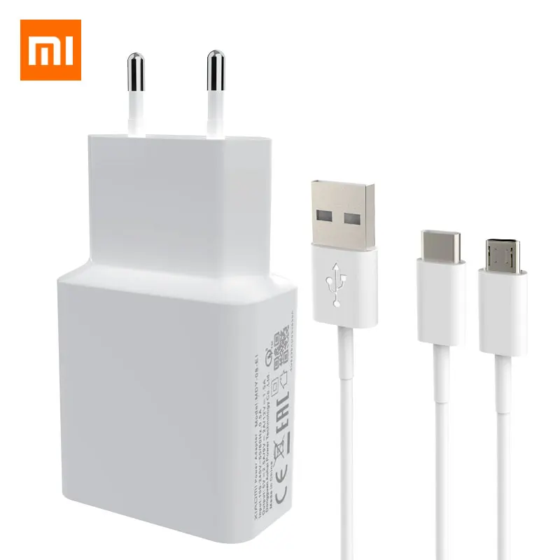 White charger Micro Зарядный адаптер Xiao mi EU 5 В/2A mi cro type-C USB кабель для mi 5 6 7 8 mi x 2S Max 3S Red mi Note 3 4 5 6 pro 4X 5S дорожная сумка - Тип штекера: White charger Micro