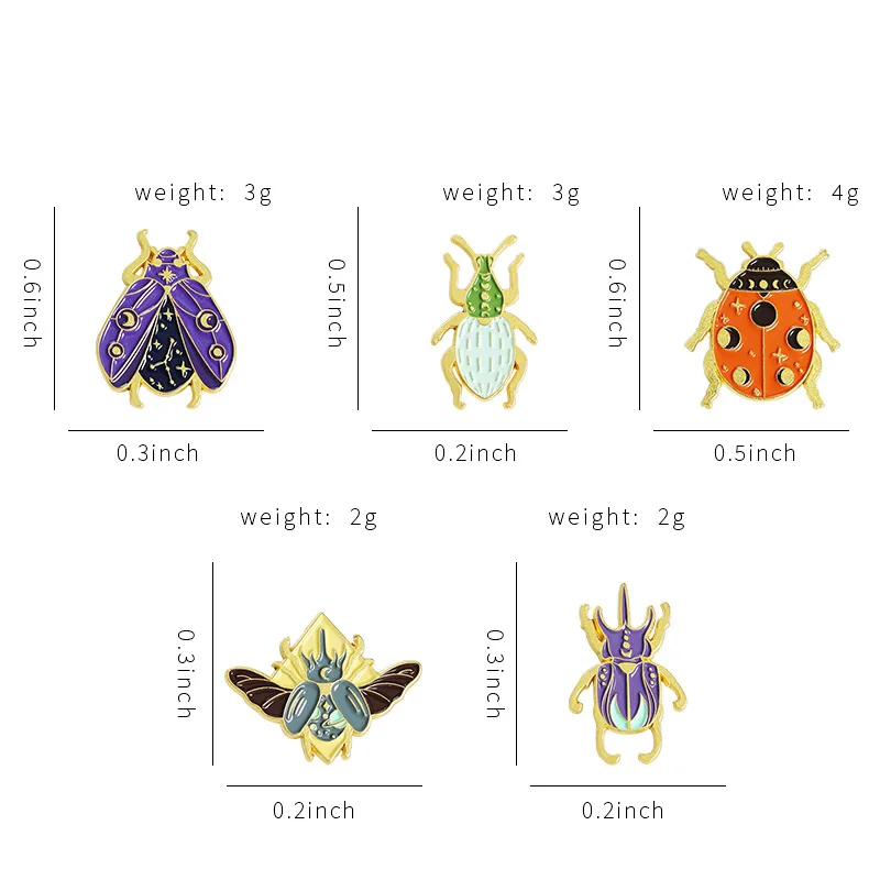 

Cute Ladybug Insect Brooch Backpacks Lapel Pin Badge Anime Jewelry Gift for Fans Friends Wholesale Lovely Insect Brooch