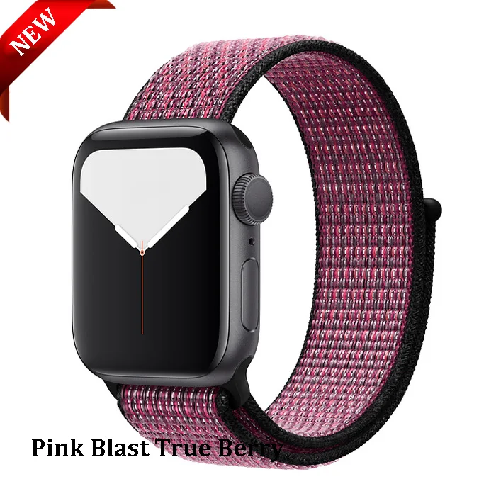 Pink Blast Berry EIMO ремешок для Apple Watch ремешок 44 мм 40 мм Apple Watch 4 5 3 2 1 iwatch ремешок 42 мм 38 мм Спортивная петля нейлоновая петля браслет ремешок для часов - Цвет ремешка: Pink Blast Berry