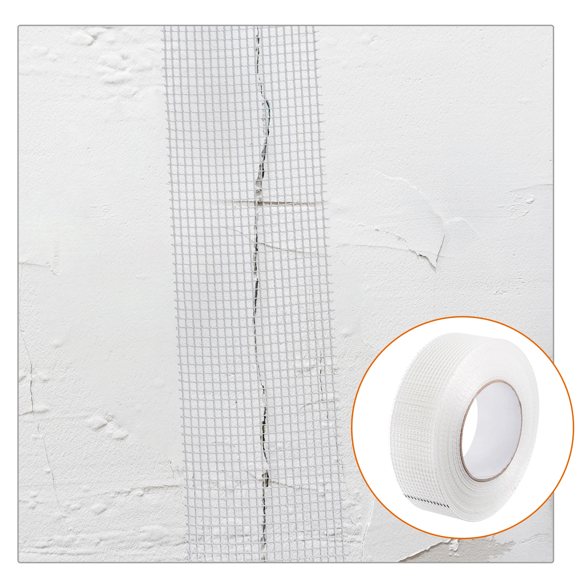 Uxcell Drywall Joint Tape Self-Adhesive Fiberglass 1.8-inch x 164-feet Repair Patch Wall Hole Crack Mesh Size 2.8mm | Обустройство