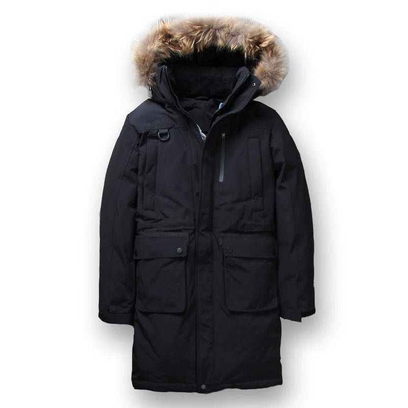 Winter Men Down Jacket Boys Coat Natural Fur M L XL XXL XXXL | Мужская одежда
