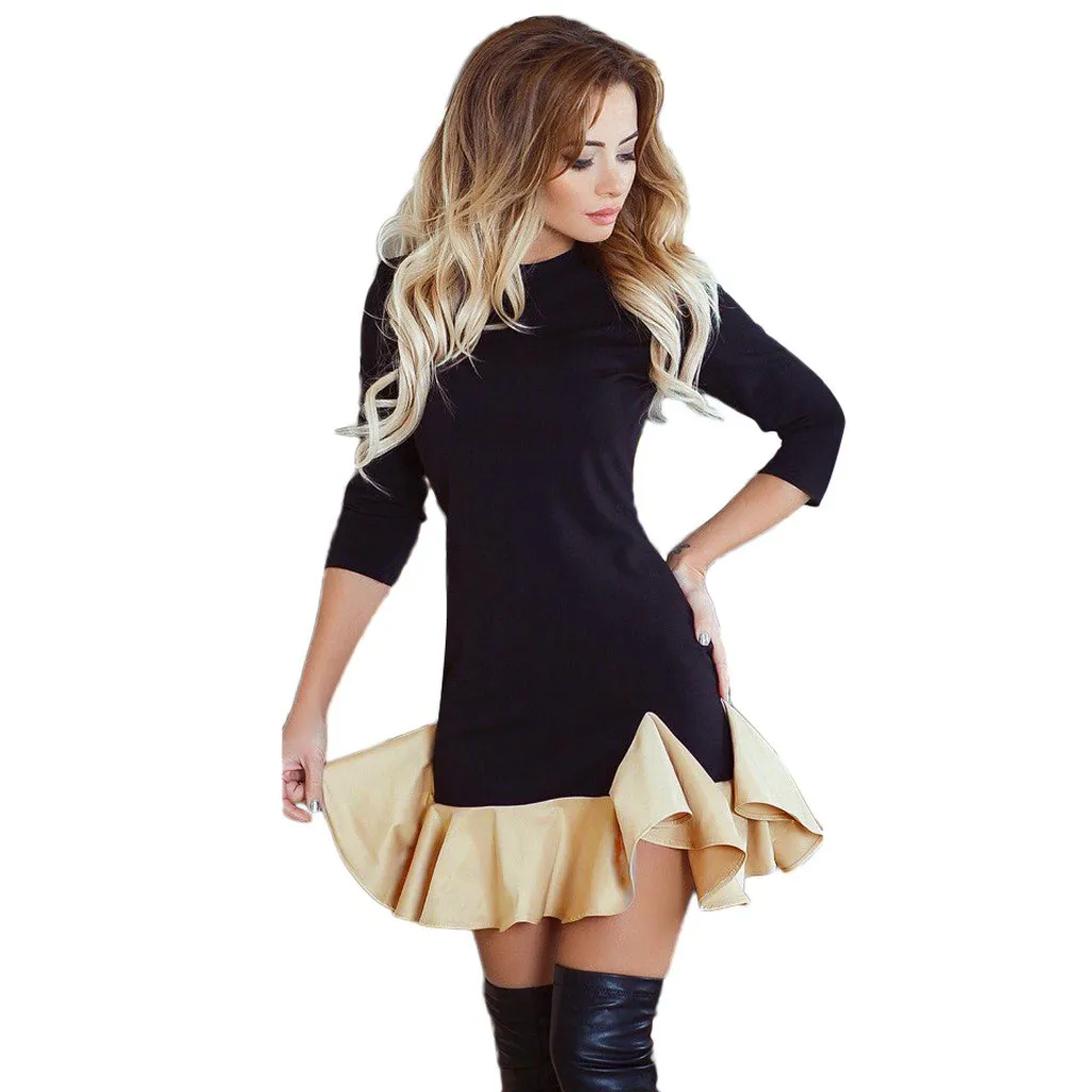 Женское платье весеннее женское плюс размер хит продаж o образный вырез