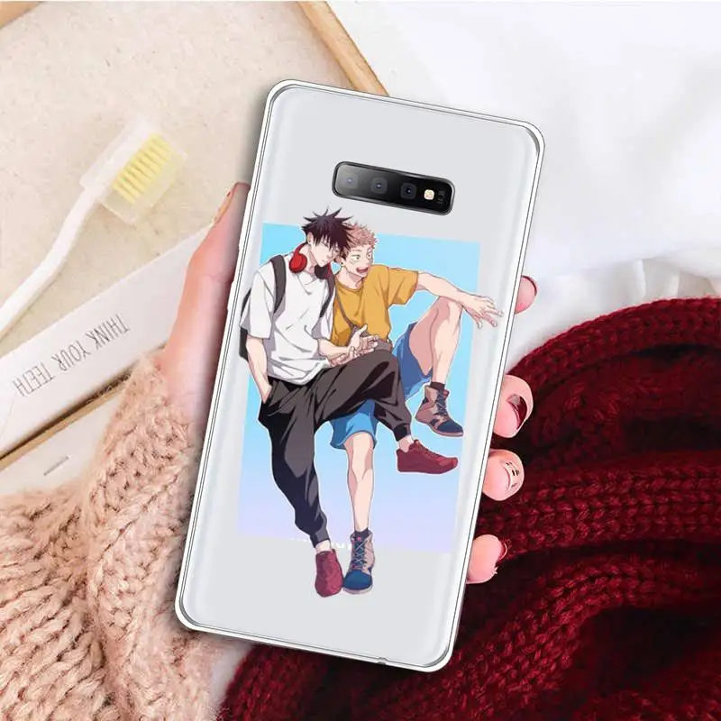 

Anime Jujutsu Kaisen Phone Case Transparent for samsung A 21s 50 51 71 S 8 9 20 20fe note 10 20 ultra plus