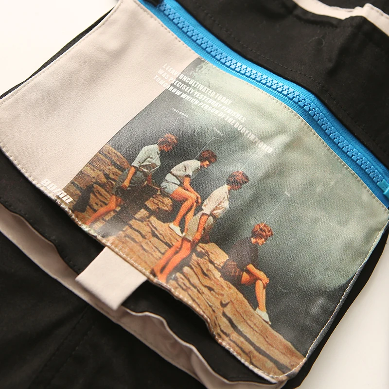 Мужские спортивные брюки-карго черные повседневные штаны с множеством карманов