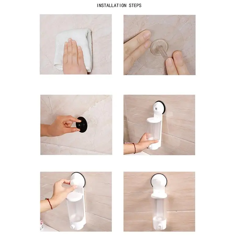 Диспенсер для жидкого мыла мощная присоска двухсторонний дозатор мытья
