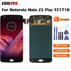 Черный, белый, для Motorola Moto Z2 Play LCD XT1710, ЖК-дисплей, сенсорный экран, дигитайзер в сборе, бесплатная доставка