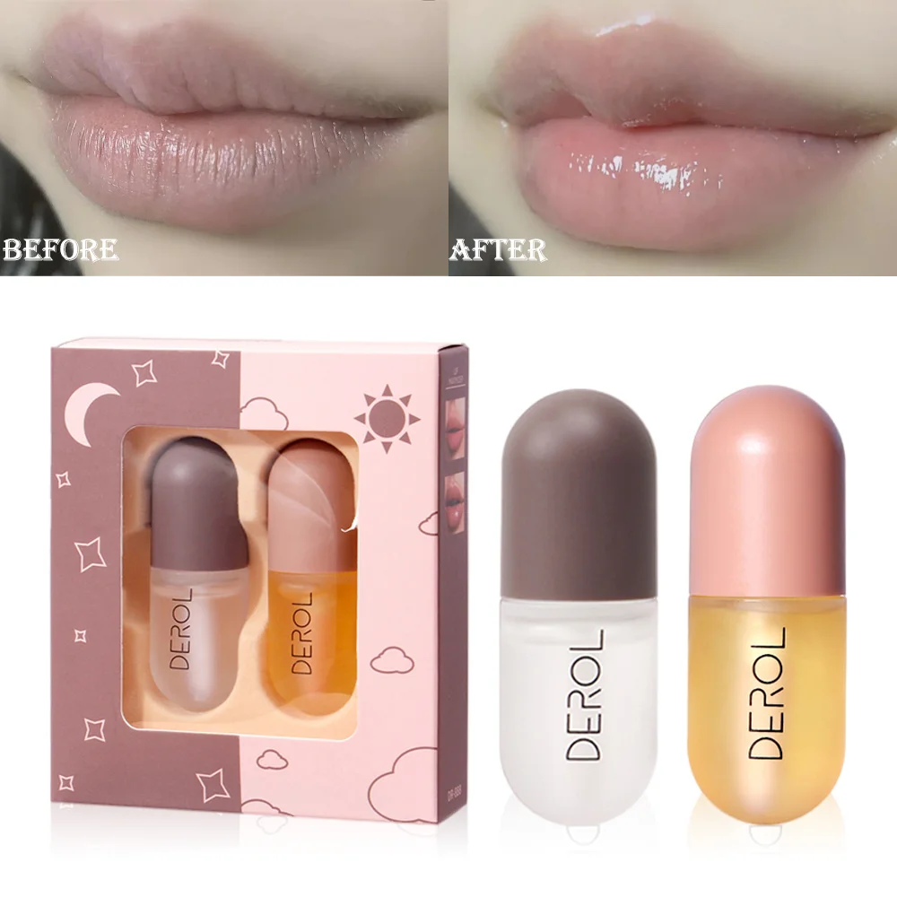Дневной и ночной мгновенный объем губ масло для увеличения увлажнение