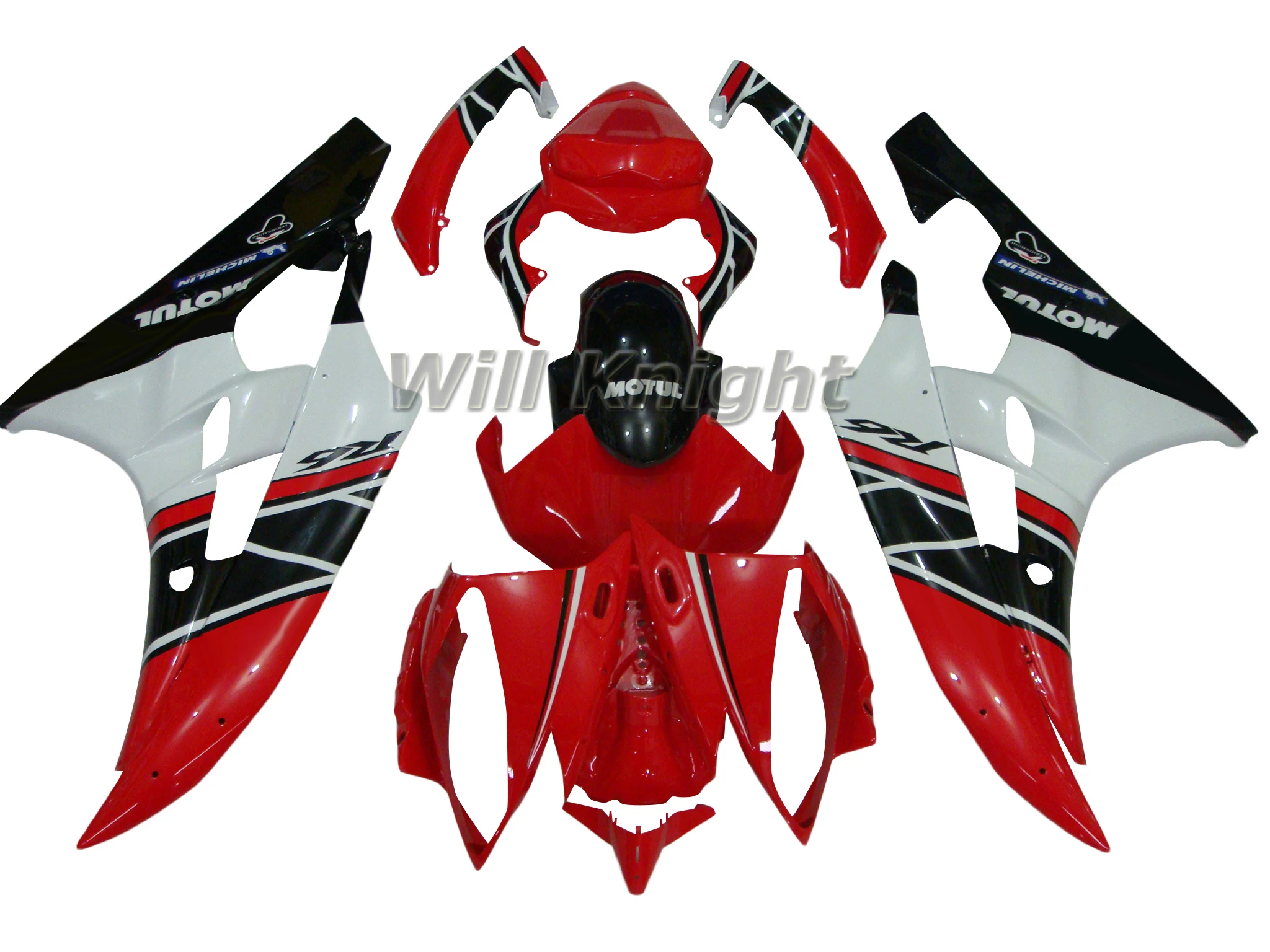 

Корпус инжектора Обтекатели комплекты обтекателей для Хамы YZF600 YZF R6 2006 2007 красный белый черный