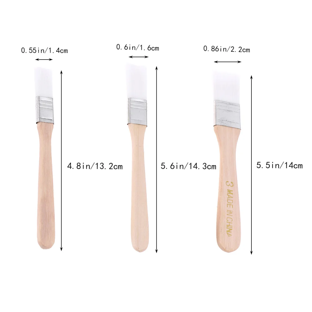 

6Pc Nylon Thickened Painting Chip Brushes for Adhesives Paint Touchups Painter Supplies
