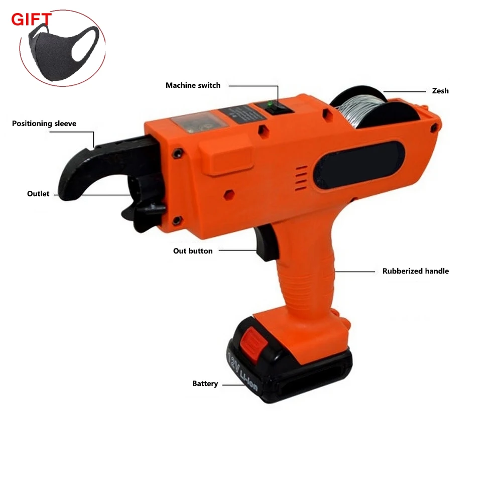

Rebar Tying Machine 12V Rebar Strapping Machine Handheld Lithium Battery Fully Automatic Rechargeable For Building Rebar Layer