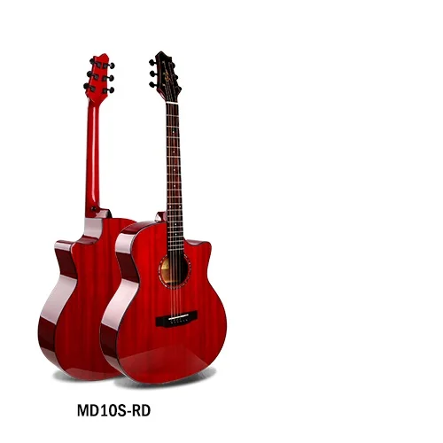 Гитара акустическая электрическая из твердого красного дерева стальная струна 40