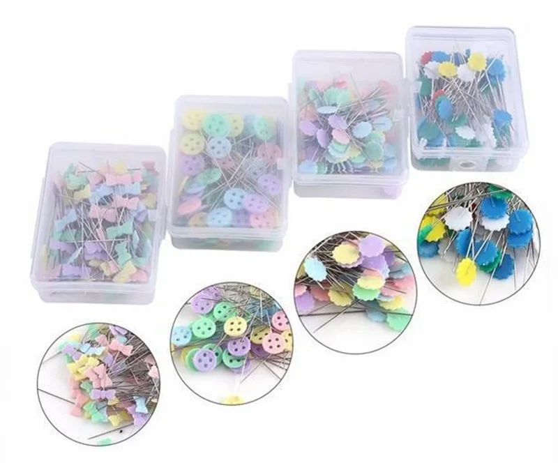 100 шт./лот аксессуары для шитья Лоскутные штифты швейные с коробкой DIY Швейные