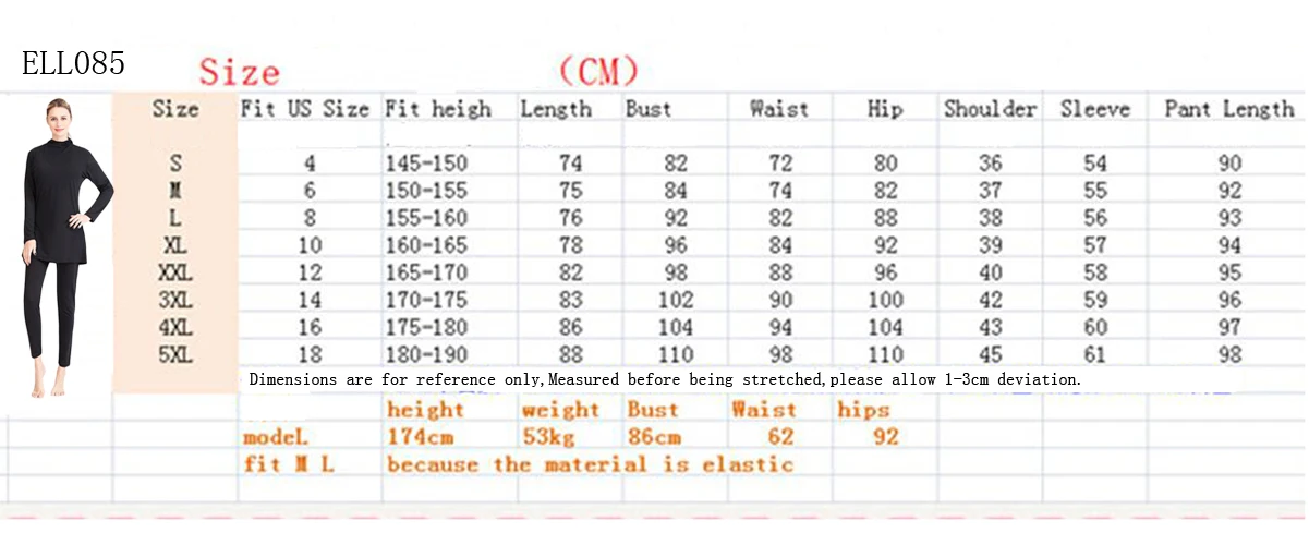 

Muslim Women Burkini Modest Conservative Full Cover Swimsuits Swimming Bathing Beach Wear Two Pieces Swimwear Long Sleeve New