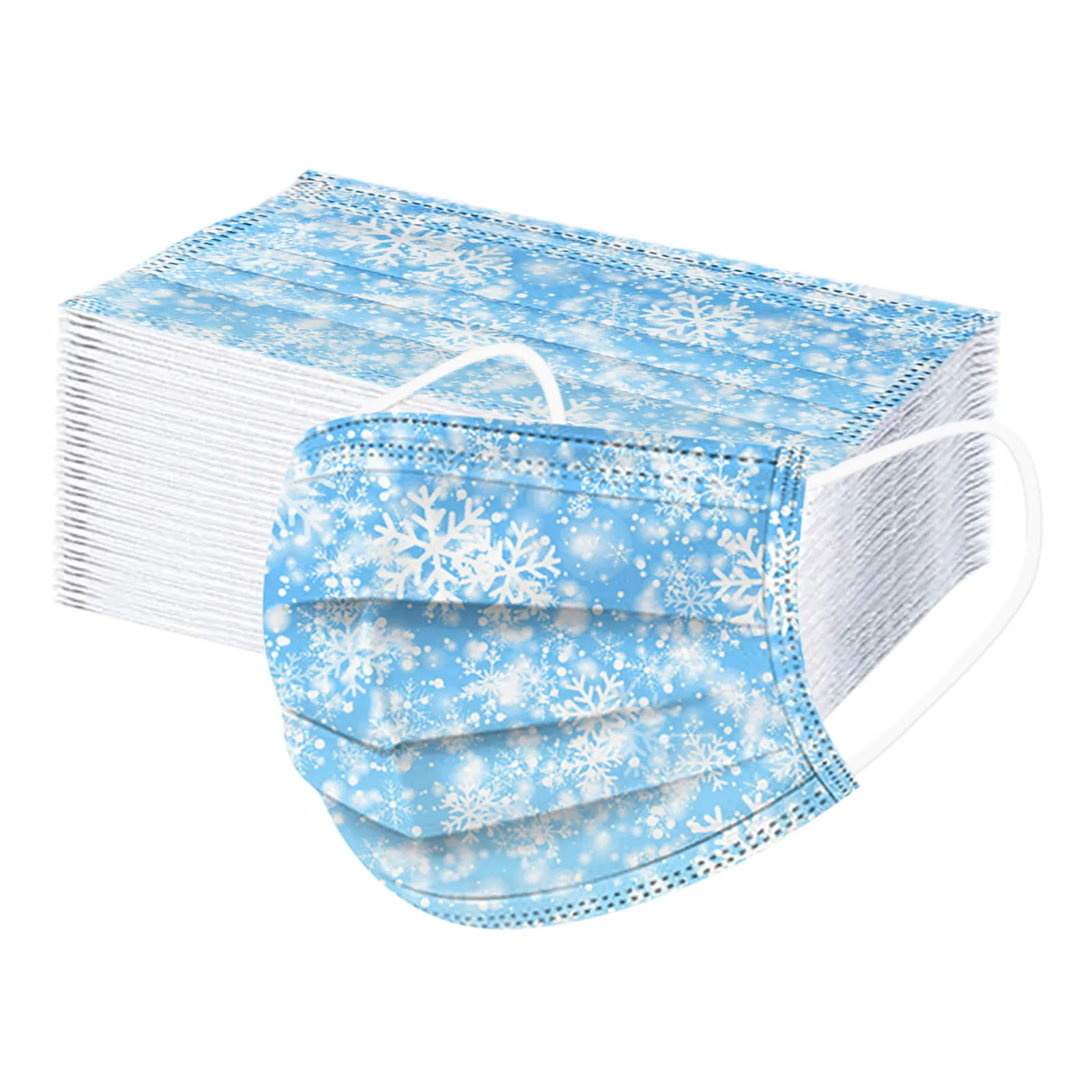 

50pcs Christmas Face Elk Merry Christmas Decorations For Home 2020 Christmas Ornament Xmas Navidad Gifts New Year 2021