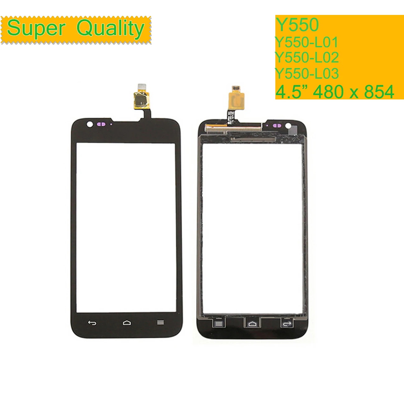 Для huawei Ascend Y550 Y550-L01 Y550-L02 Y550-L03 Сенсорный экран сенсорный Панель Сенсор окрашенные запасные части для Стекло сенсорный Экран без ЖК-дисплей Y 550