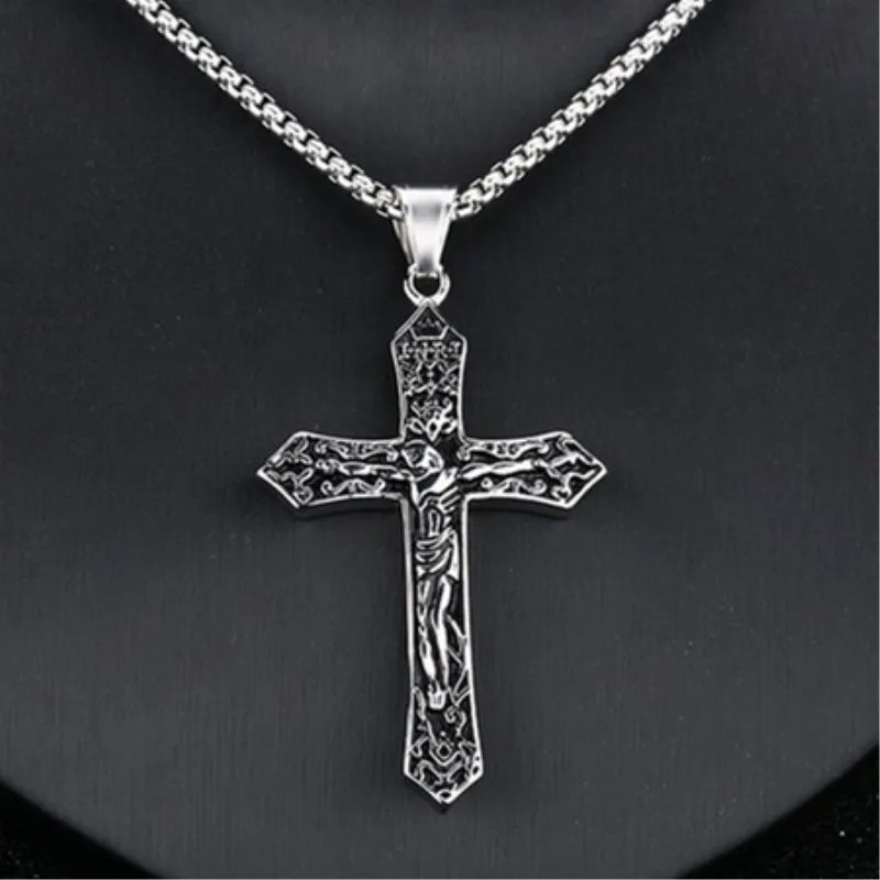 Новинка 2019 ожерелье с крестом Иисуса для мужчин и женщин пар модное золотого