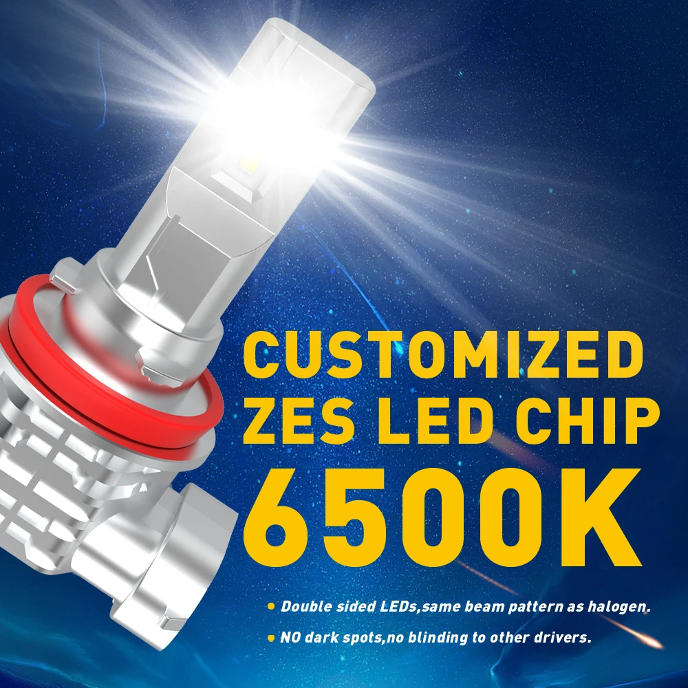 Светодиодные лампы для противотуманных фар 2 шт. H11 H8 H9 H4 HB3 9005 HB4 ДХО Аксессуары