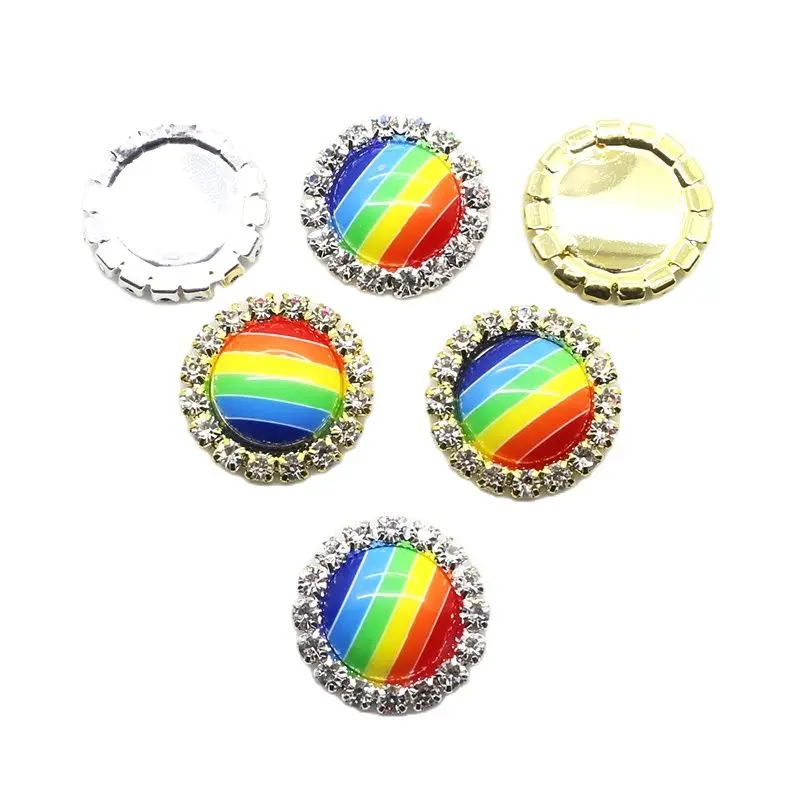 ZMASEY распродажа цена 10 шт./лот 21 мм Разноцветные полосатые пуговицы полимерные