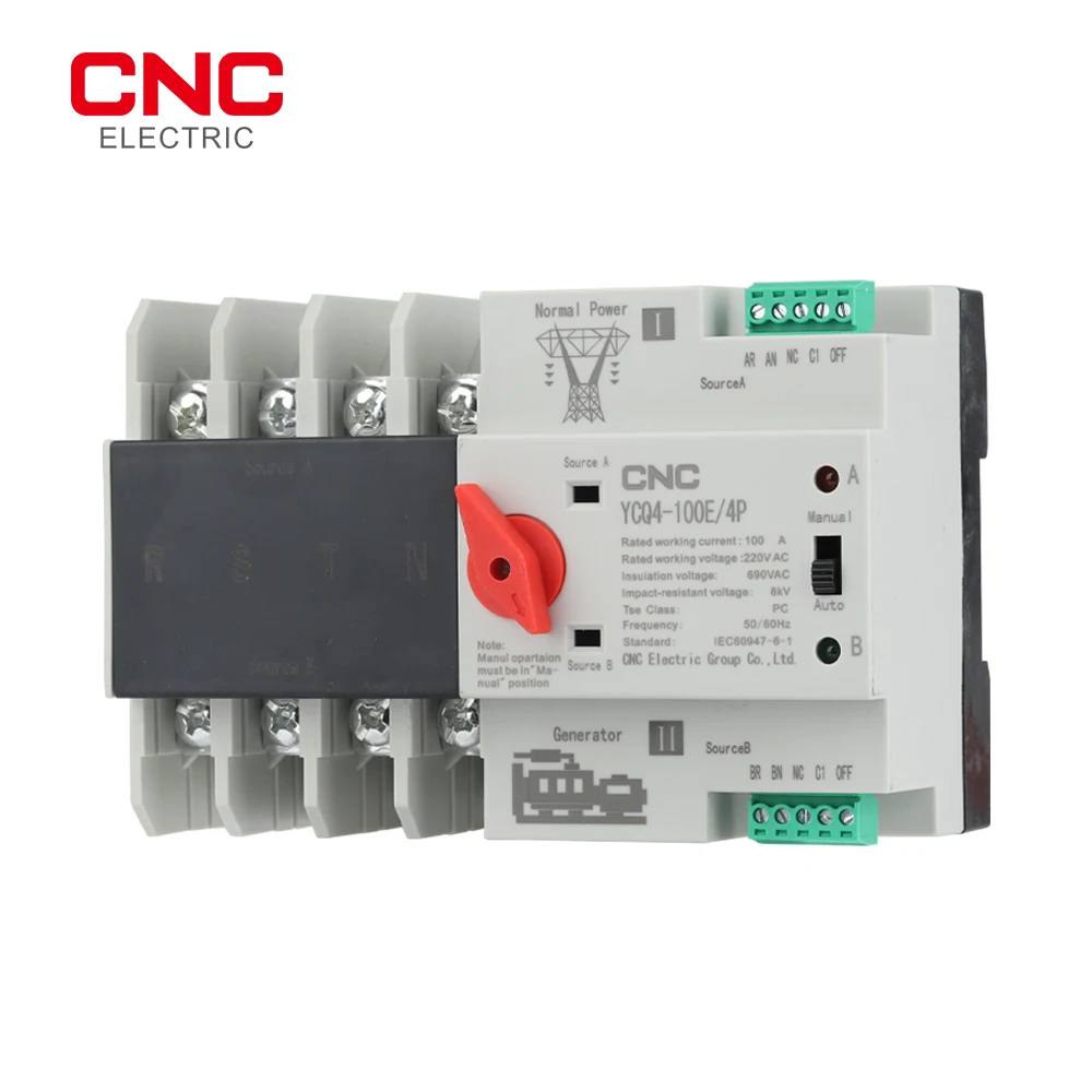 CNC 3-фазный Din-рейка ATS Dual Power автоматический переключатель электрические