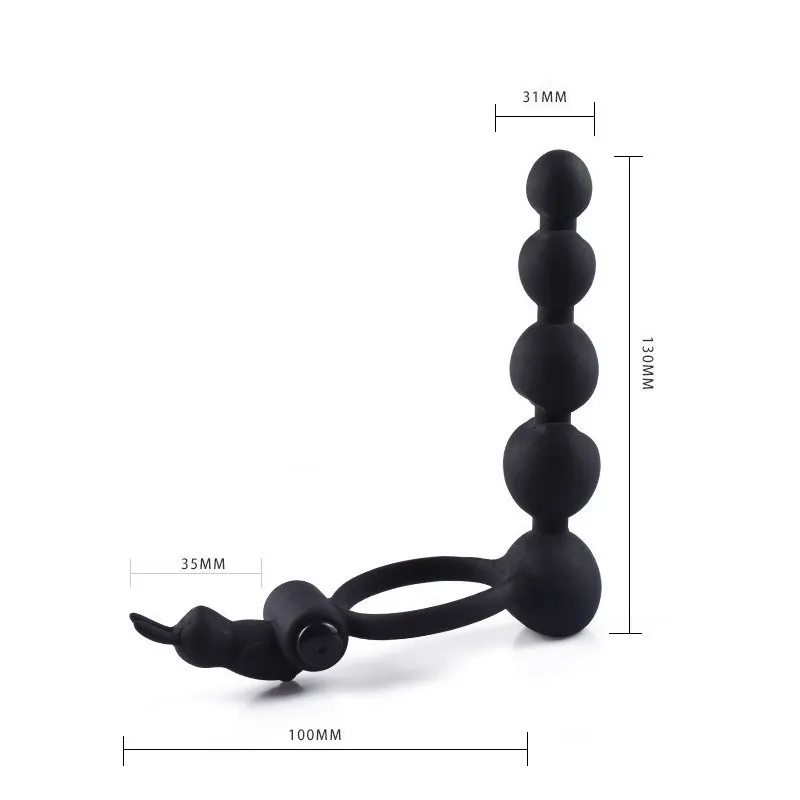Multifunction Vibrating Penis Ring Anal Vibrator Beads Prostate Massage Stimulator Delay Ejaculation Sex Toys for Gays | Красота и