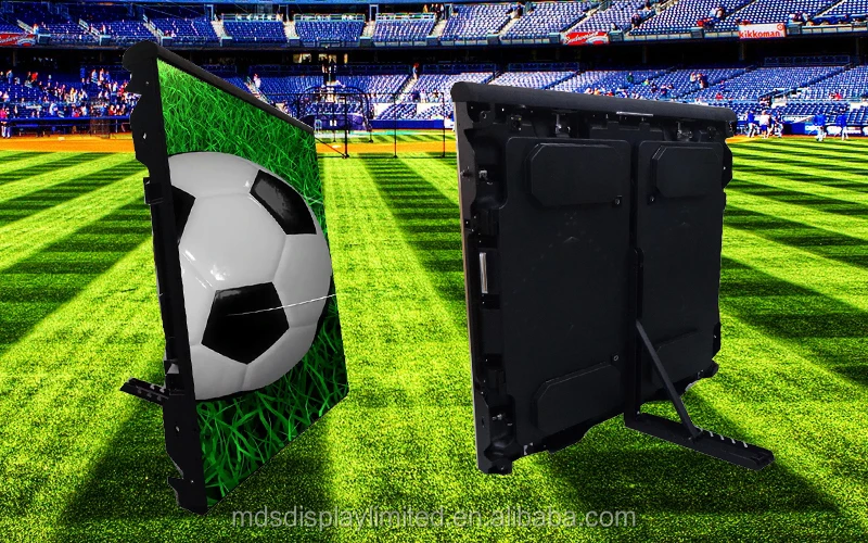 Beli P6 P8 Panel Layar Iklan Luar Ruangan Led Sepak Bola Perimeter Ukuran Kustom Papan Iklan Led Sepak Bola Panel Led Layar Display