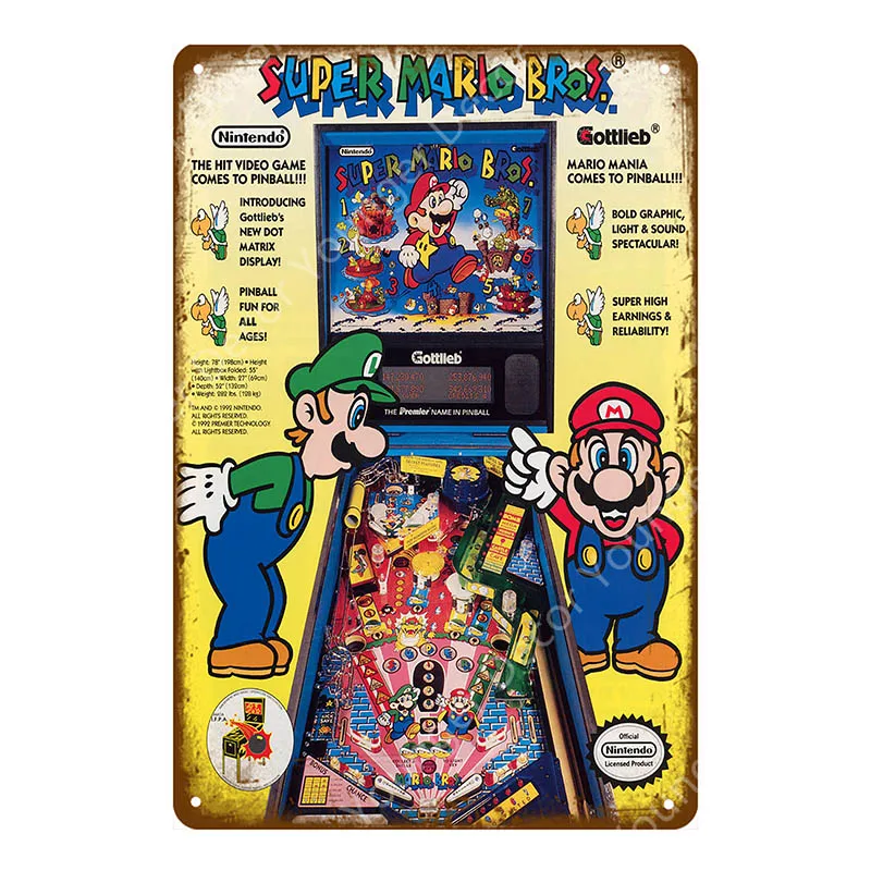 Япония плакат видеоигры nintendo power Супер Марио стикер стены sega Gamer стены искусства дощечки с рисунком комнаты декор YI-030 - Цвет: YD7978EI