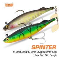 kingdom spinter soft fishing lures silicone sinking action wobblers artificial leurre souple crankbaits for trout pike fishing