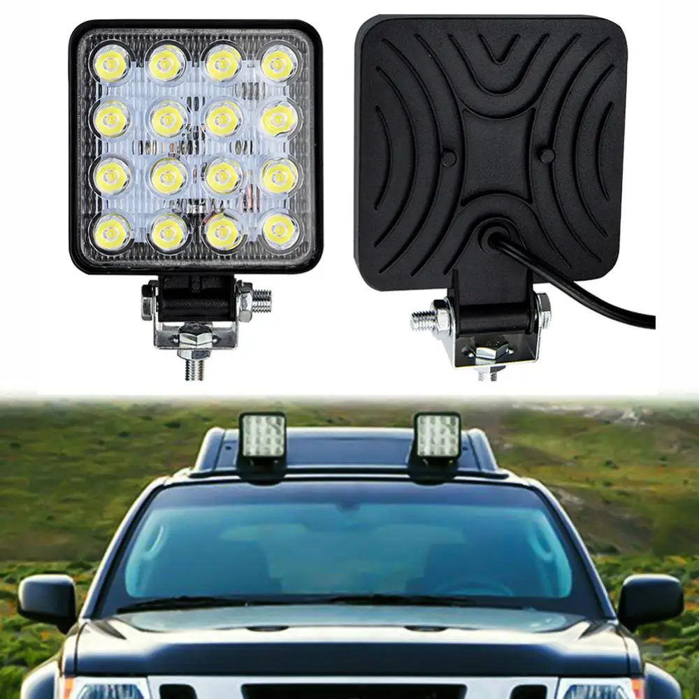 2 шт. 4 дюймовые 48 Вт квадратные светодиодные фары рабочего света прожекторные
