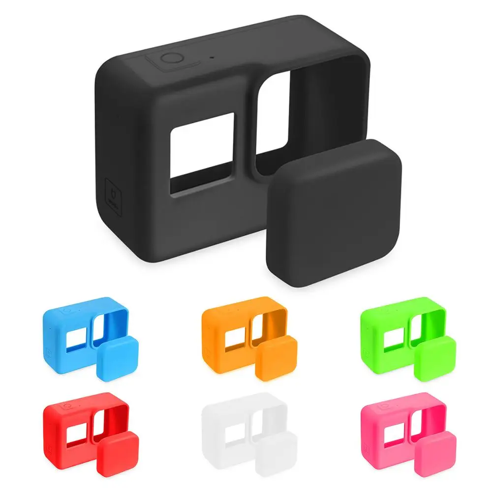 Multicolors силиконовый защитный чехол кожного покрытия и крышка объектива для GoPro 7 6 5