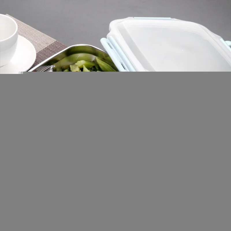 3 отсека Ланч бокс из нержавеющей стали Портативный для пикника офиса школы