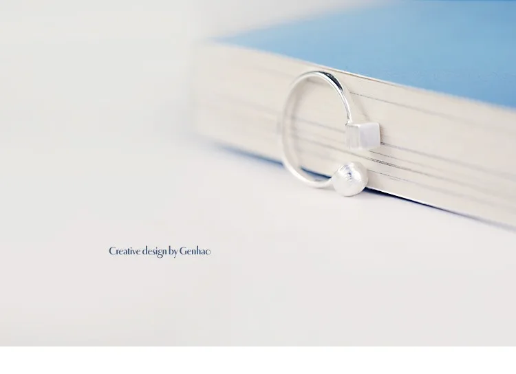 Женское Винтажное кольцо JIANERY серебристое в форме Куба Открытое на палец