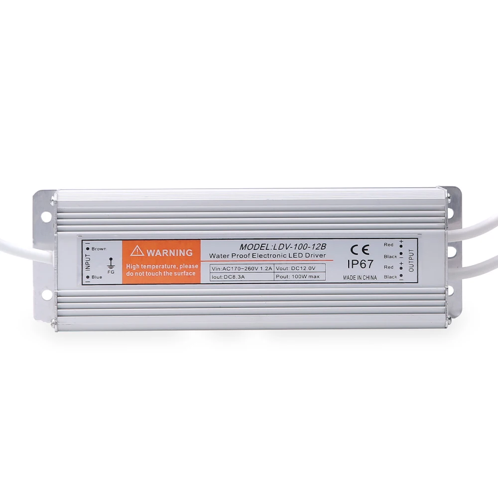 CE RoHS 100w 12v AC DC одиночный выходной импульсный источник питания с водонепроницаемой