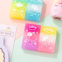 creative cartoon unicorn constellation jelly gradient color eraser children prize kawaii school supplies stationery xmas gifts