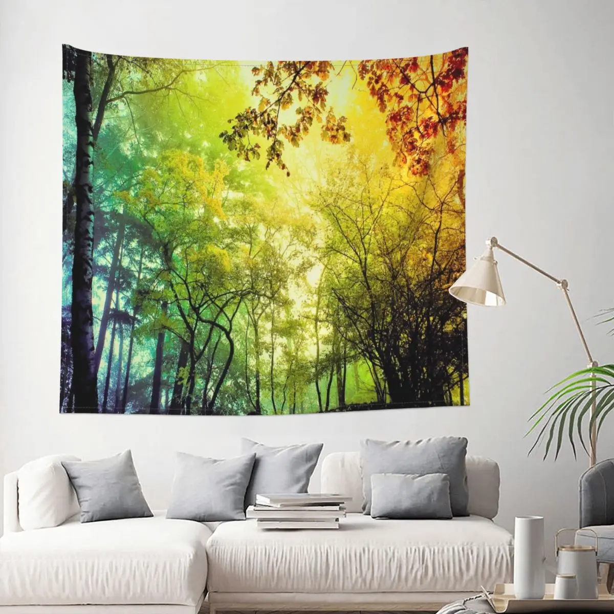 

Tapestry Green Forest Nature Landscape Decor Wall Room Home Decoration Hanging Living room Kawaii Aesthetic Gift