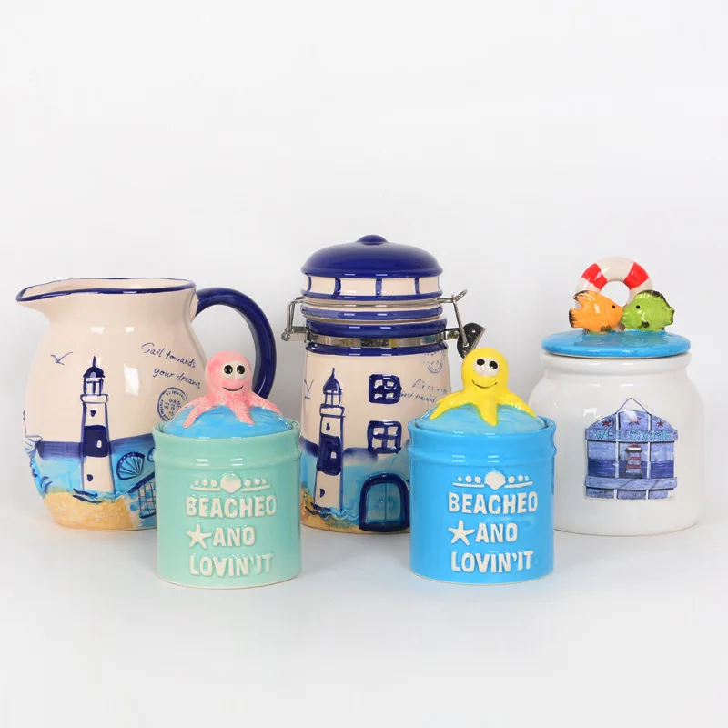 Контейнер для хранения чая кофе сахара в виде осьминога|Статуэтки и миниатюры| |