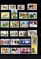 100pcslot poultry livestock pets stamp topic all different from world no repeat postage stamps with post mark for collecting