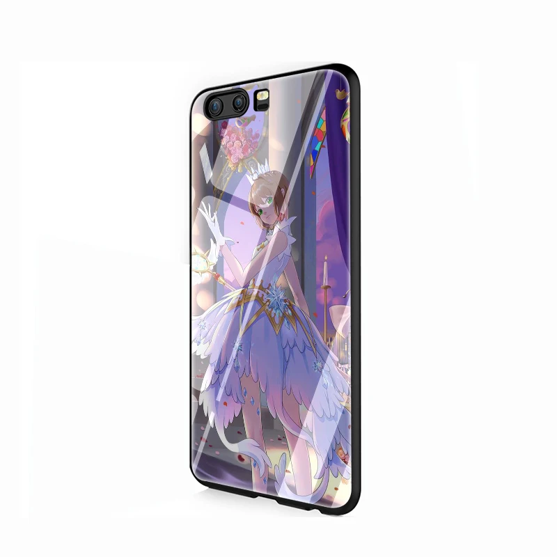 G7 EWAU карта Captor Sakura закаленное стекло телефон чехол для Huawei P10 P20 P30 mate 20 Lite pro P Smart Y6 Y9 Honor 8X9 10 - Цвет: G7