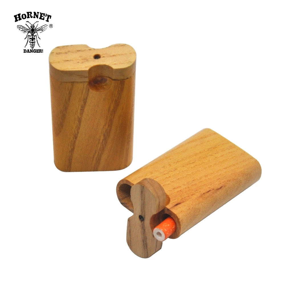 HORNET деревянная Dugout Digger One htter Pipe натуральная деревянная коробка для хранения с керамическим одним htter чехол для хранения ручных ложек