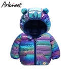 Куртка с капюшоном и карманами для новорожденных мальчиков и девочек, однотонная верхняя одежда на молнии, для детей 3, 6, 9, 12, 18 месяцев, зимняя